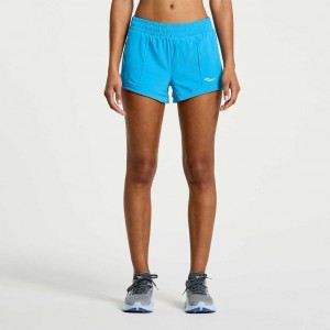 Saucony Outpace 3" Kurze Hose Damen Blau | SCHWEIZ HSBOY