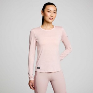 Saucony Peregrine Merino Long Sleeve T-Shirt Damen Rosa | SCHWEIZ YIARM