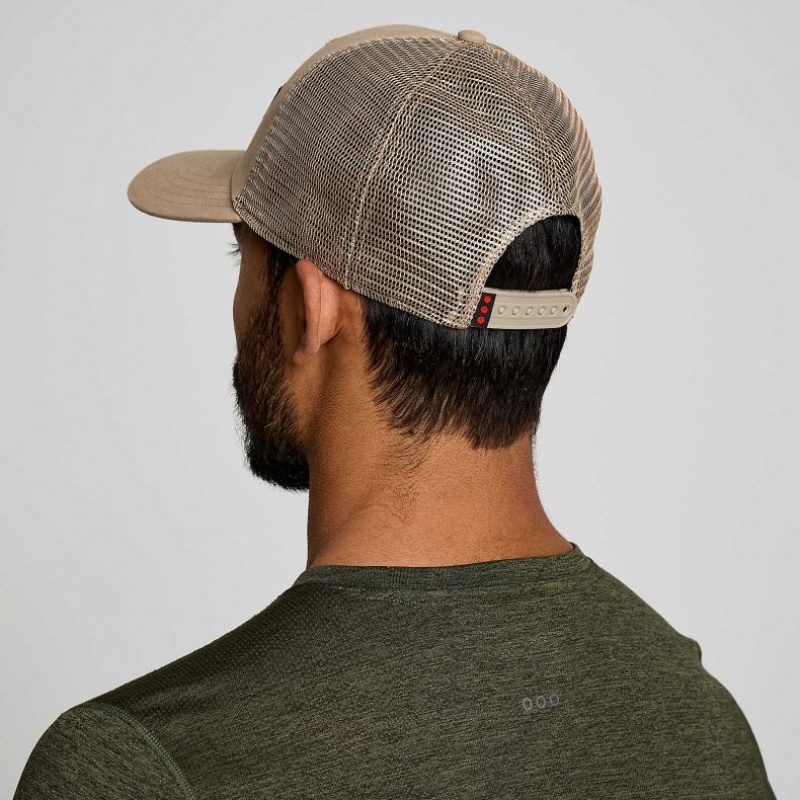 Saucony Adjustable Snap Back Trucker Hüte Herren Beige | SCHWEIZ ZUCFW