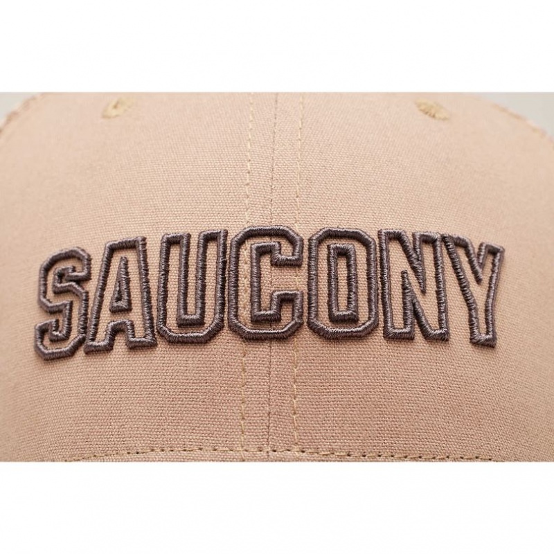 Saucony Adjustable Snap Back Trucker Hüte Herren Beige | SCHWEIZ ZUCFW