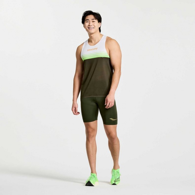 Saucony Elite Singlet Muskelshirt Herren Weiß Schwarz | SCHWEIZ PNYZW