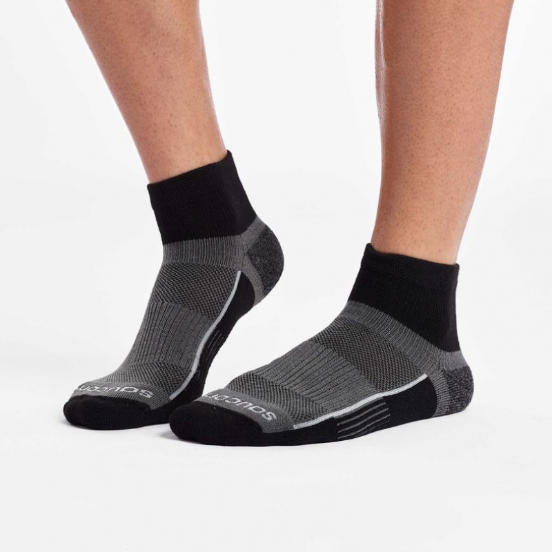 Saucony Inferno Quarter 3-Pack Socken Damen Schwarz | SCHWEIZ OSUIM