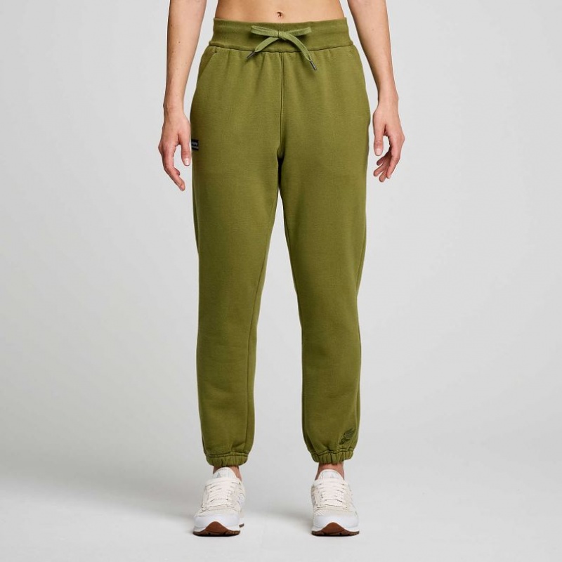 Saucony Recovery Jogginghose Damen Olivgrün | SCHWEIZ MGUIS