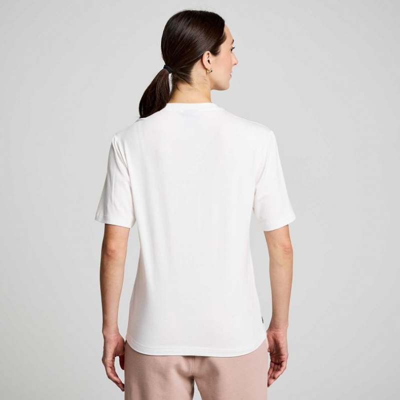 Saucony Recovery Kurzes Sleeve T-Shirt Damen Weiß | SCHWEIZ ZCIRK