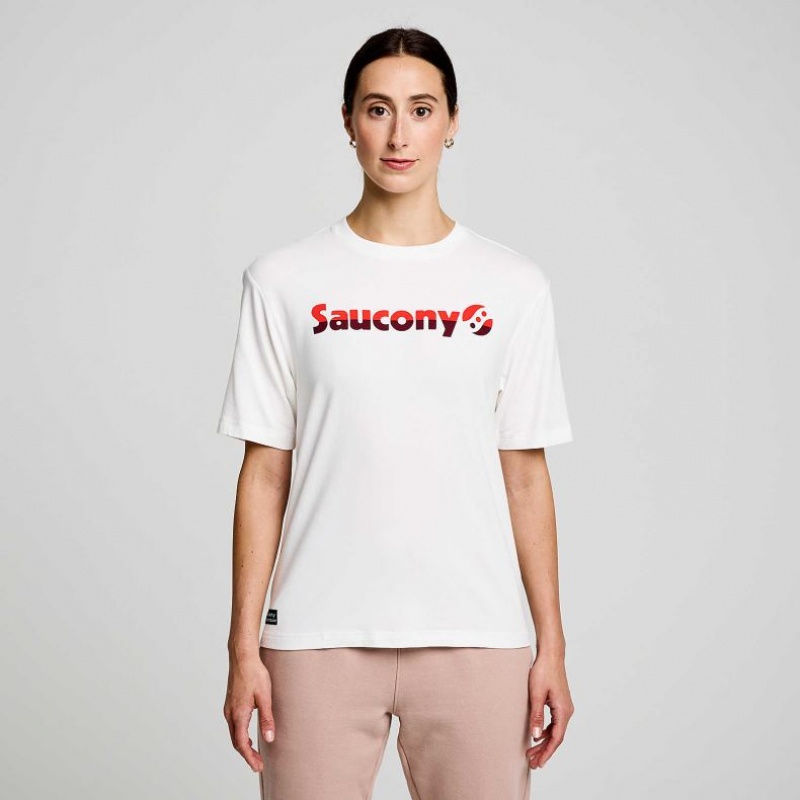 Saucony Recovery Kurzes Sleeve T-Shirt Damen Weiß | SCHWEIZ ZCIRK