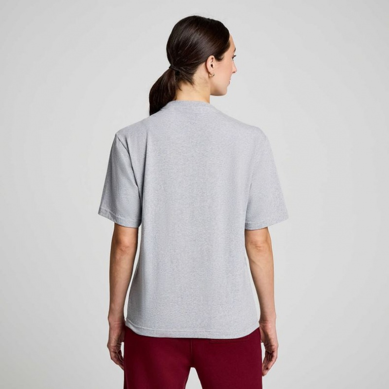 Saucony Recovery Kurzes Sleeve T-Shirt Damen Hellgrau | SCHWEIZ WFHEM