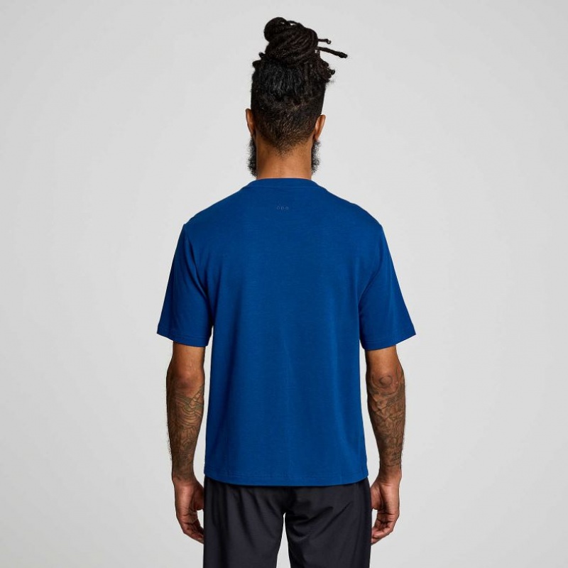 Saucony Recovery Kurzes Sleeve T-Shirt Herren Indigo | SCHWEIZ KYOAZ