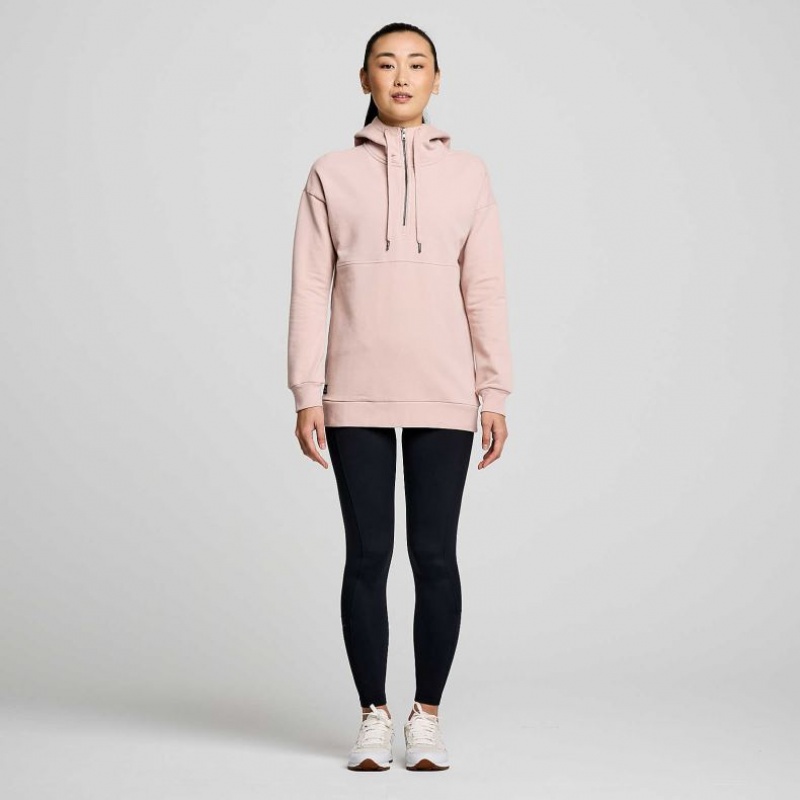Saucony Recovery Zip Tunic Hoodie Damen Rosa | SCHWEIZ PARWC