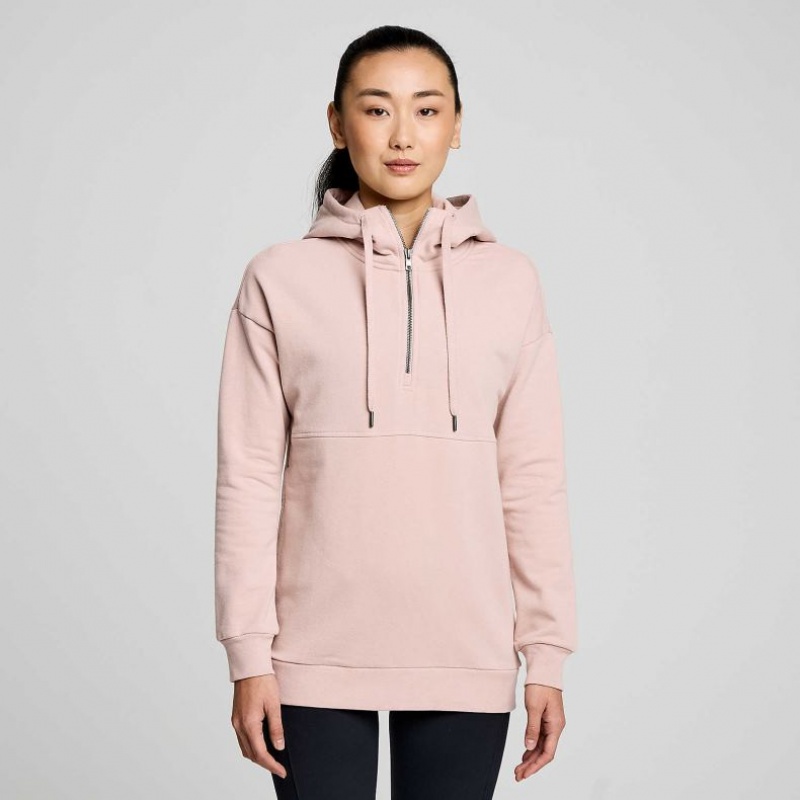 Saucony Recovery Zip Tunic Hoodie Damen Rosa | SCHWEIZ PARWC