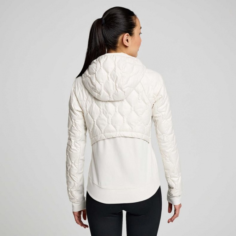 Saucony Solstice Oysterpuff Jacke Damen Weiß | SCHWEIZ KJENP
