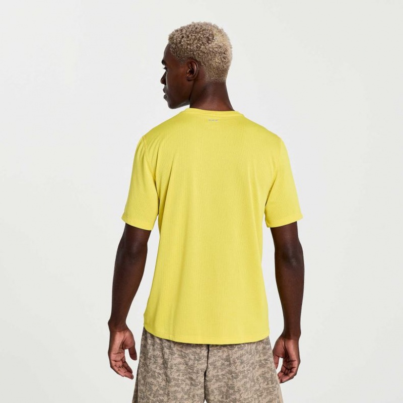 Saucony Stopwatch Graphic Kurzes Sleeve T-Shirt Herren Gelb | SCHWEIZ NFLDI