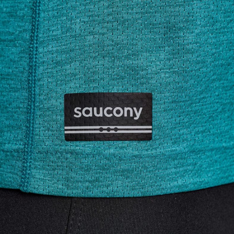 Saucony Stopwatch Kurzes Sleeve T-Shirt Damen Türkis | SCHWEIZ UZTQI