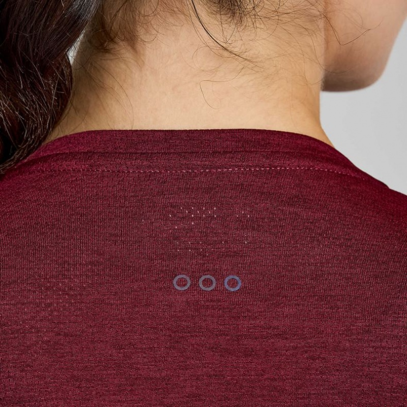 Saucony Stopwatch Long Sleeve T-Shirt Damen Rot | SCHWEIZ UMYIA
