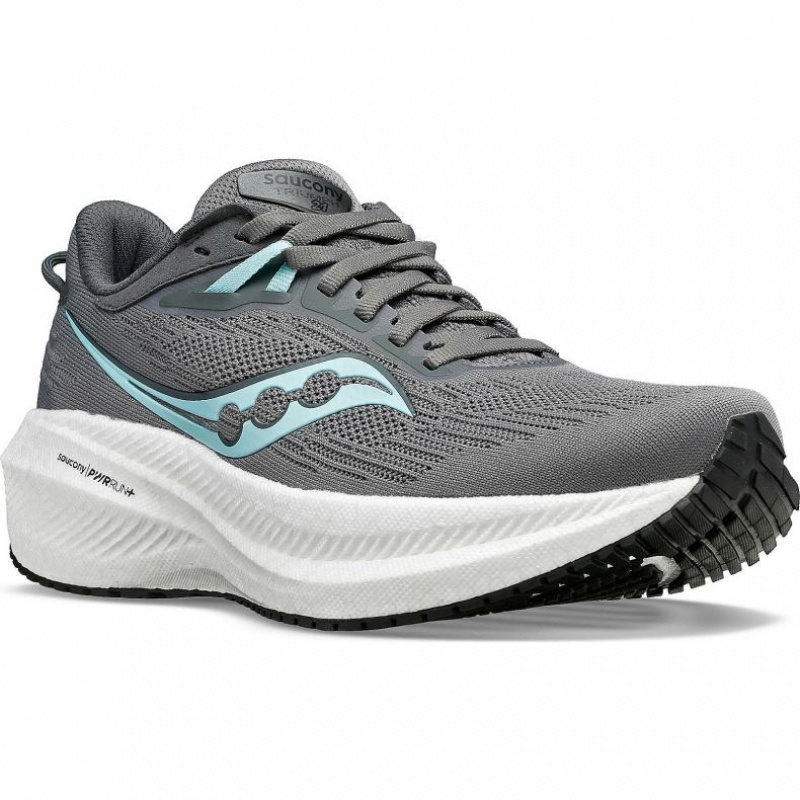 Saucony Triumph 21 Laufschuhe Damen Grau | SCHWEIZ KDPQW