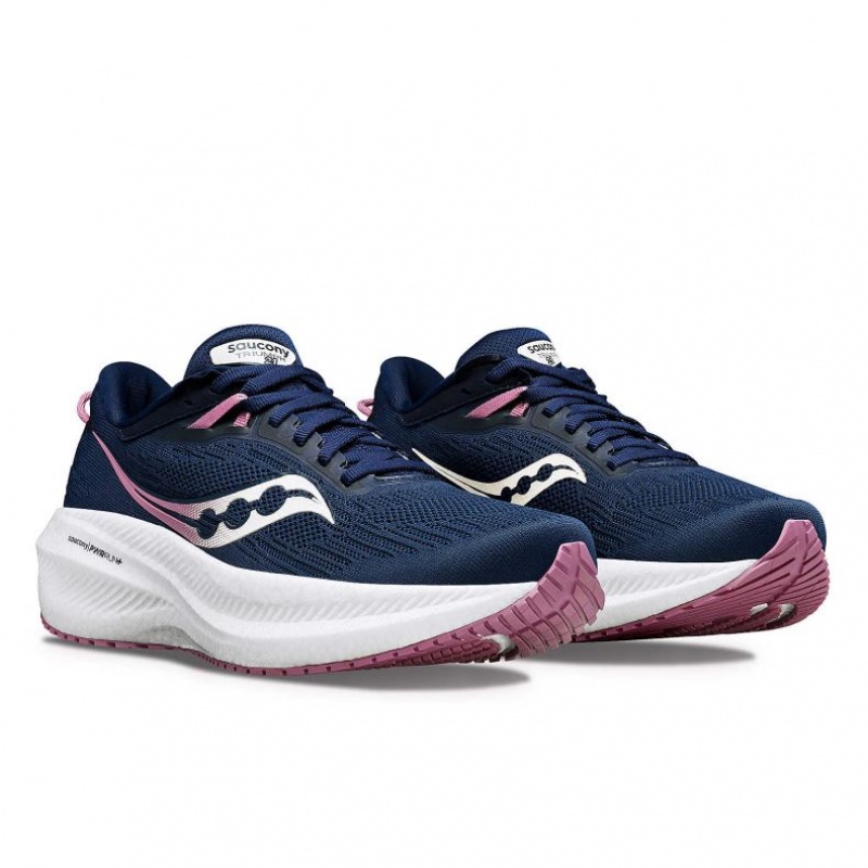 Saucony Triumph 21 Laufschuhe Damen Navy | SCHWEIZ CXBIT