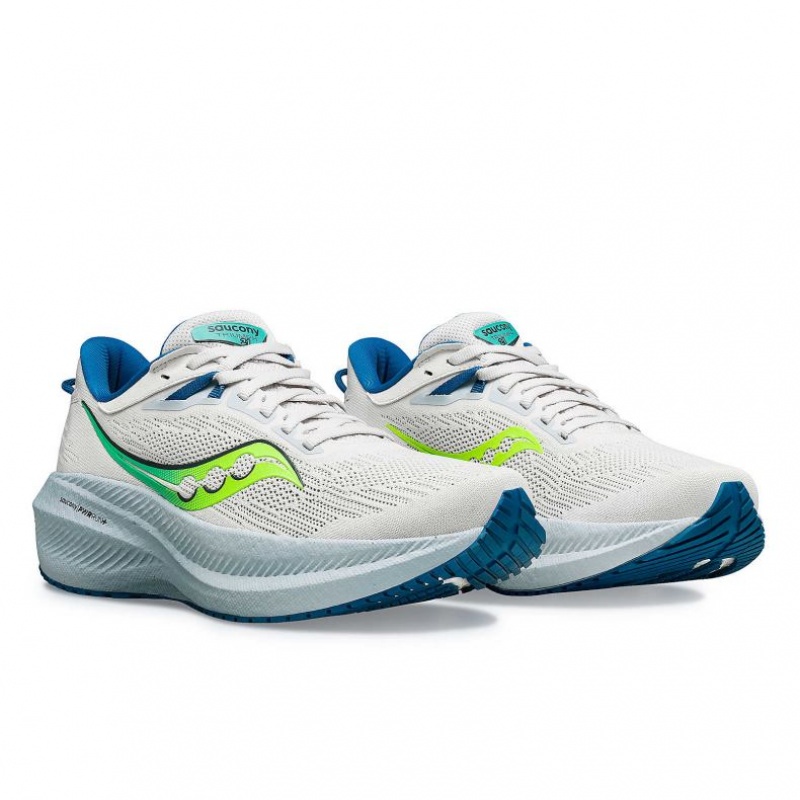 Saucony Triumph 21 Laufschuhe Damen Weiß | SCHWEIZ BDEPS