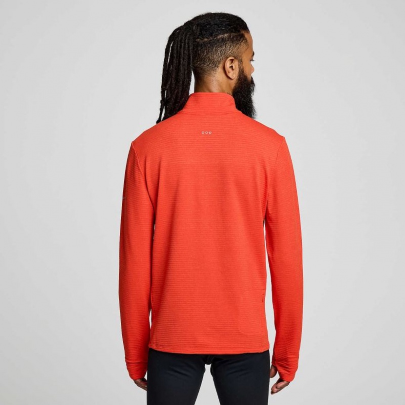 Saucony Triumph 3D 1/2 Zip Sweatshirt Herren Orange | SCHWEIZ DLBQA