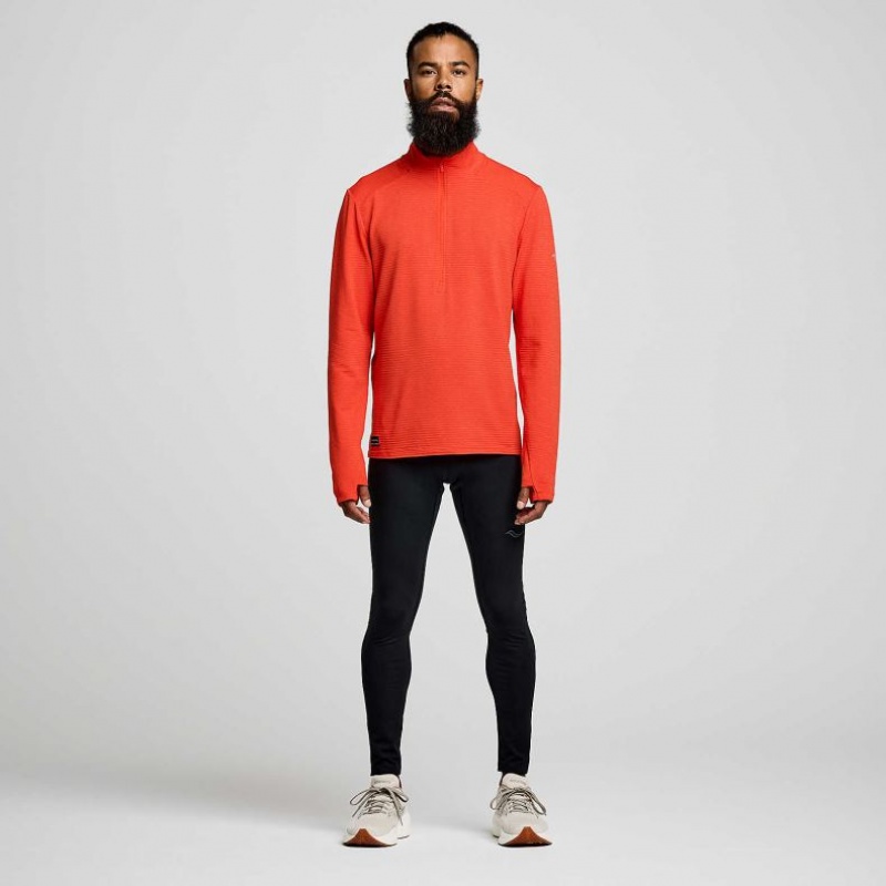 Saucony Triumph 3D 1/2 Zip Sweatshirt Herren Orange | SCHWEIZ DLBQA