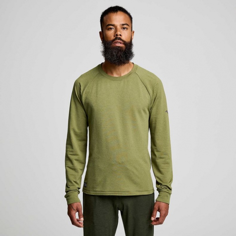 Saucony Triumph 3D Crew Sweatshirt Herren Grün | SCHWEIZ ZXHWI