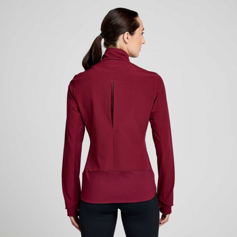 Saucony Triumph Jacke Damen Bordeaux | SCHWEIZ KJXDR