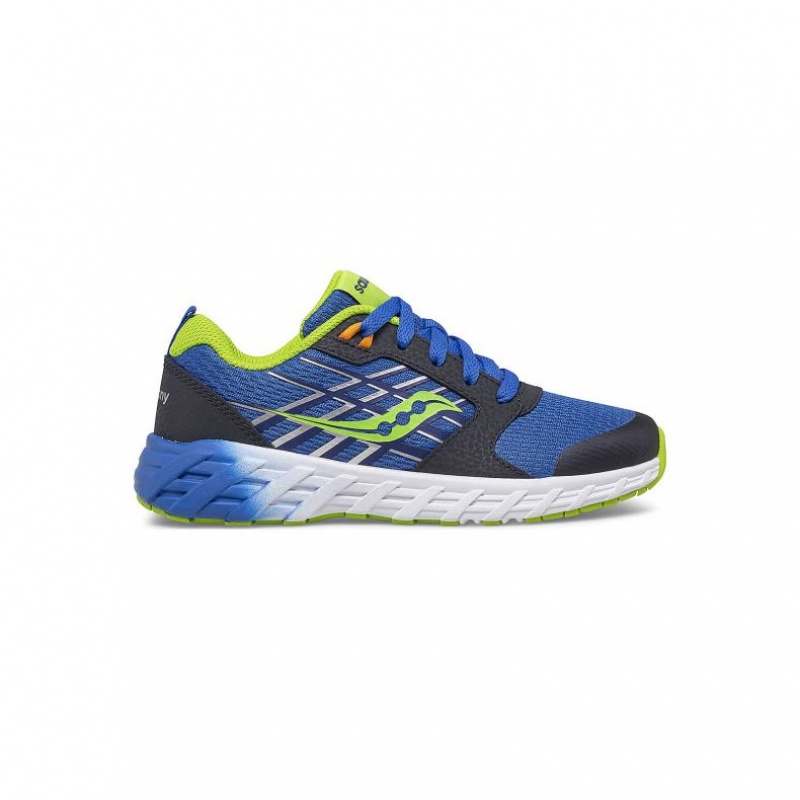 Saucony Wind 2.0 Lace Sneaker Große Kinder Blau Grün | SCHWEIZ PKCWO